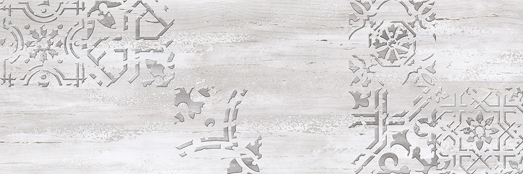 картинка Керамическая плитка Рондо-Р 7Д 900*300 белый орнамент от Керамин-Нева (керамическая плитка, керамогранит)